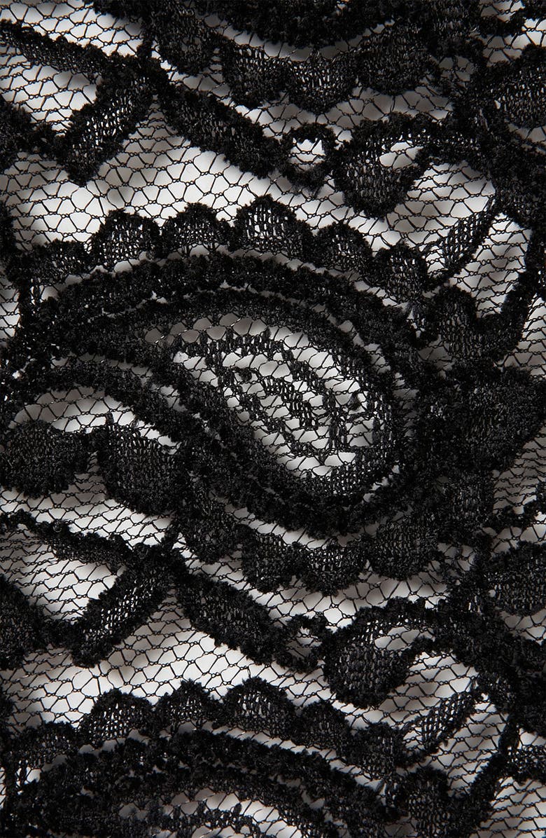 Topshop Lace Crop Top, Alternate, color, 