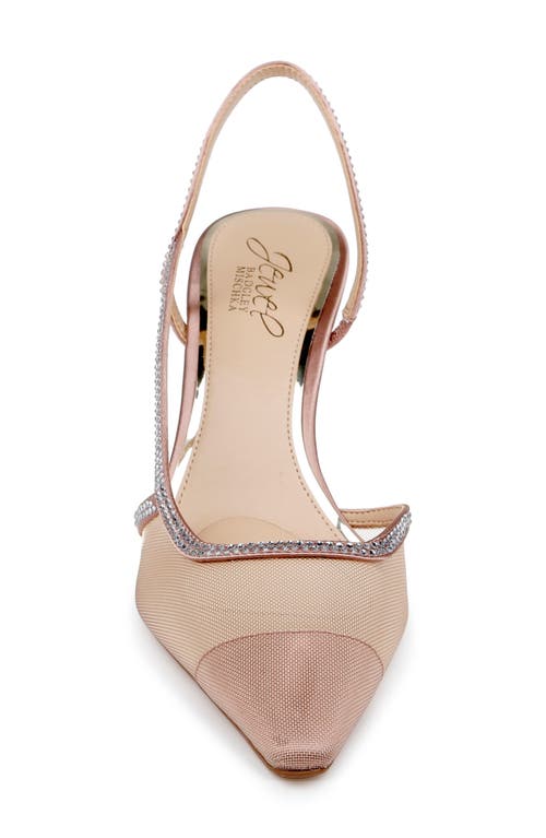 Jewel Badgley Mischka Women's Tammy Mesh Slingback Pumps In Blush Mesh