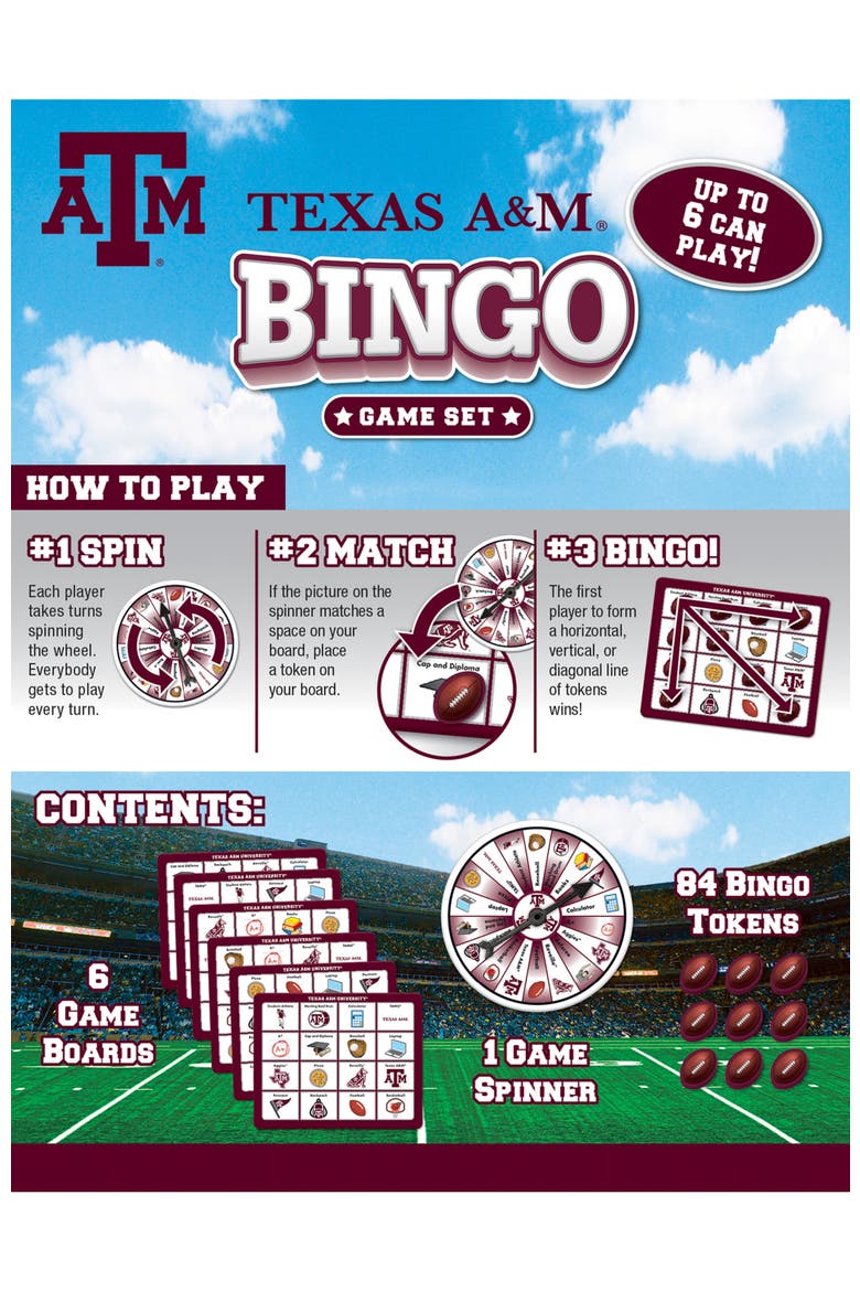Texas A&M Aggies NCAA Bingo Game, Alternate, color, Multicolor