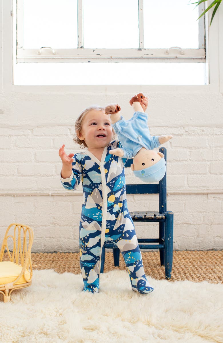 APPLE PARK Soft Organic Cotton Baby Doll, Alternate, color, Blue