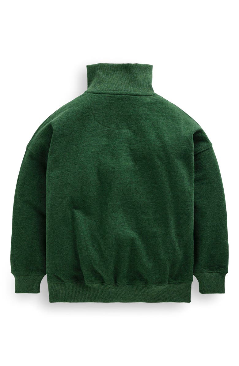 Boden Cotton Half Zip Sweatshirt, Alternate, color, Green Marl