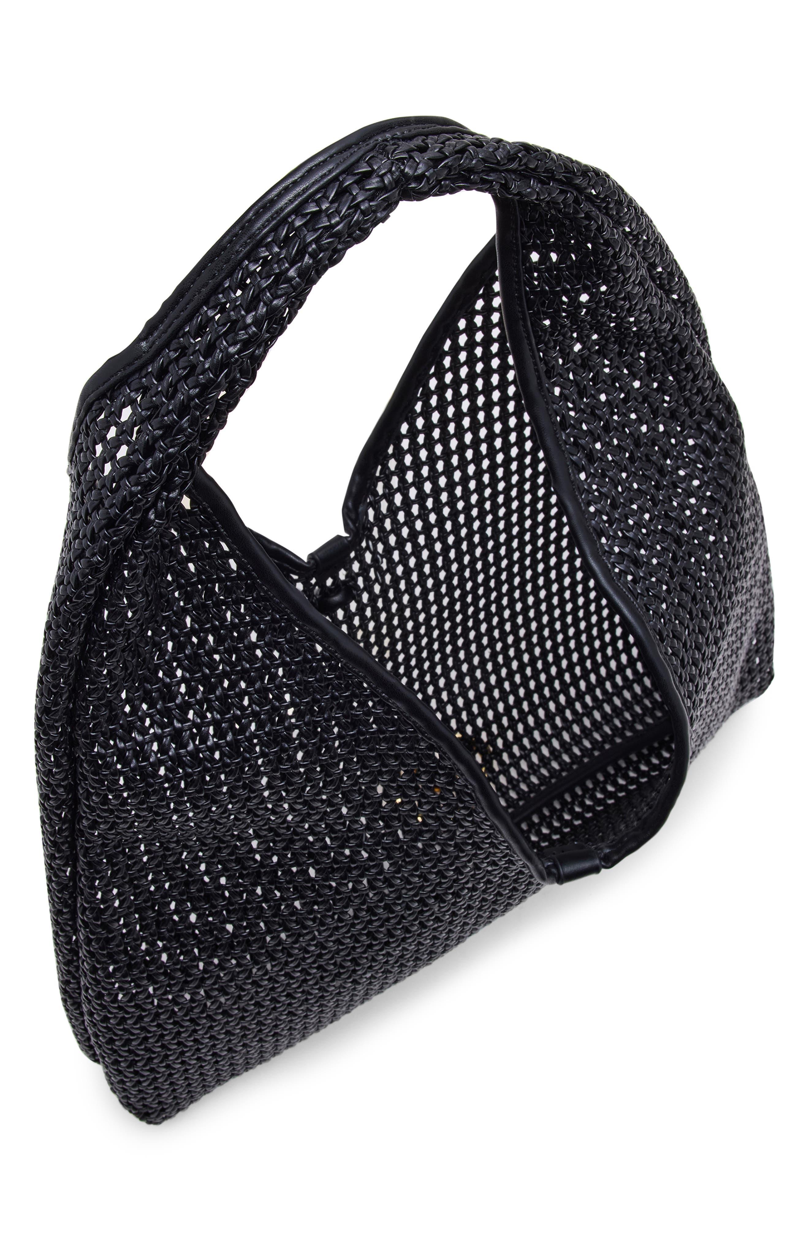 Dolce Vita Missie Woven Hobo Bag, Alternate, color, Black