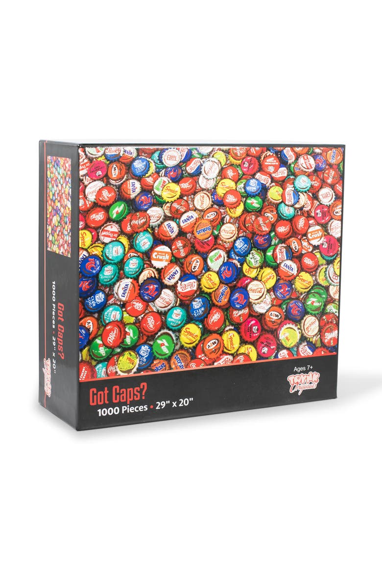 Got Caps? Soda Bottle Cap Puzzle For Adults And Kids | 1000 Piece Jigsaw Puzzle, Main, color, Red