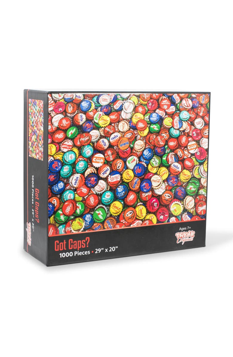 Toynk Got Caps? Soda Bottle Cap Puzzle For Adults And Kids | 1000 Piece Jigsaw Puzzle, Main, color, Red