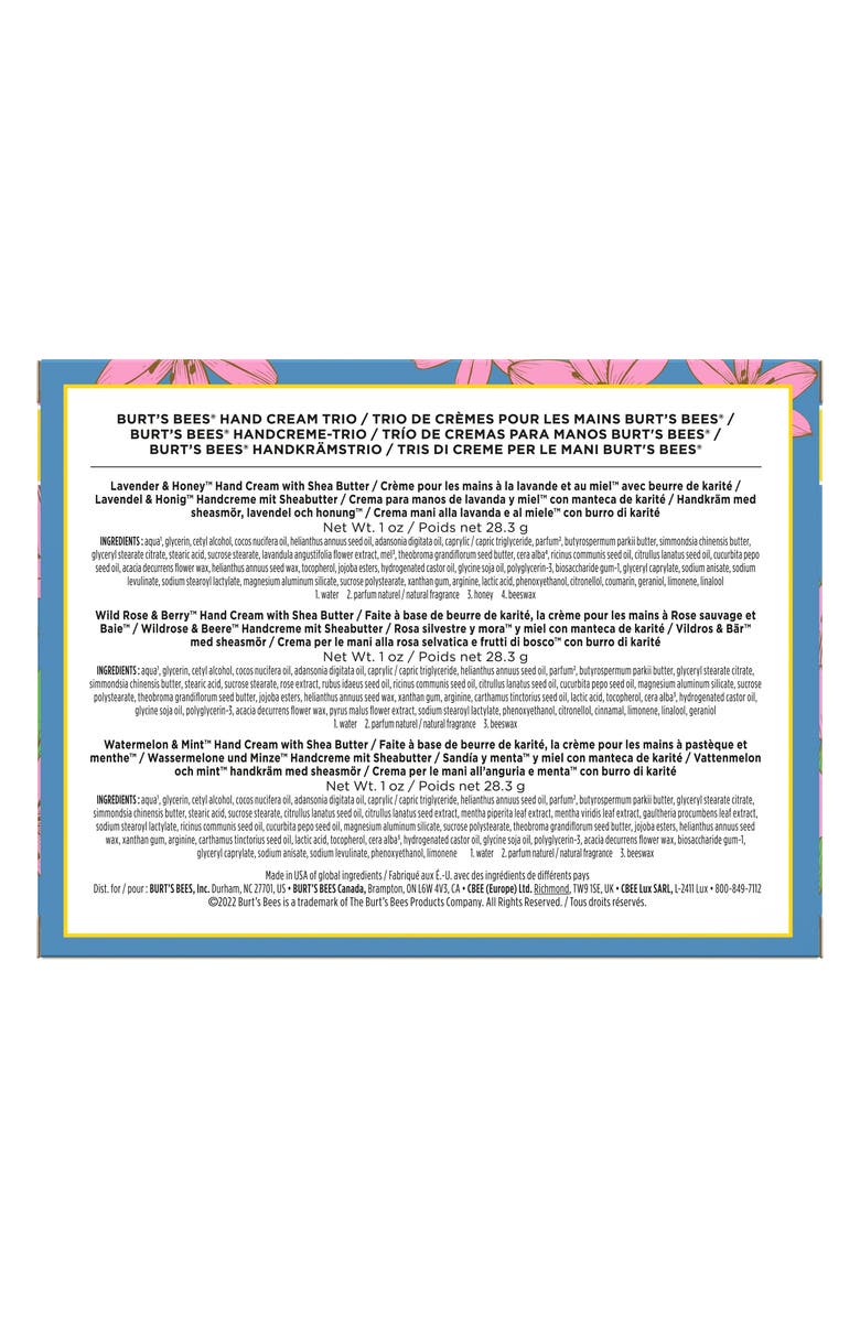 Burt's Bees Hand Cream Trio Gift Set, Alternate, color,