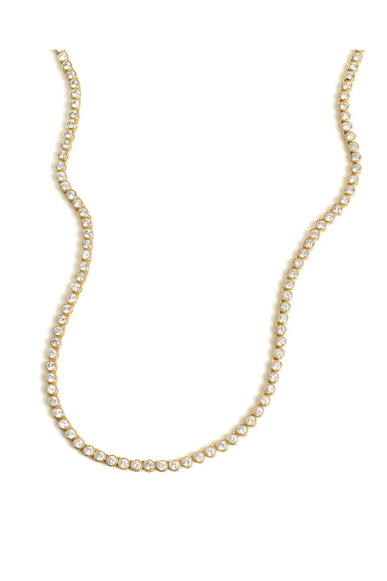Tennis Necklace, Main, color, PALE GOLD