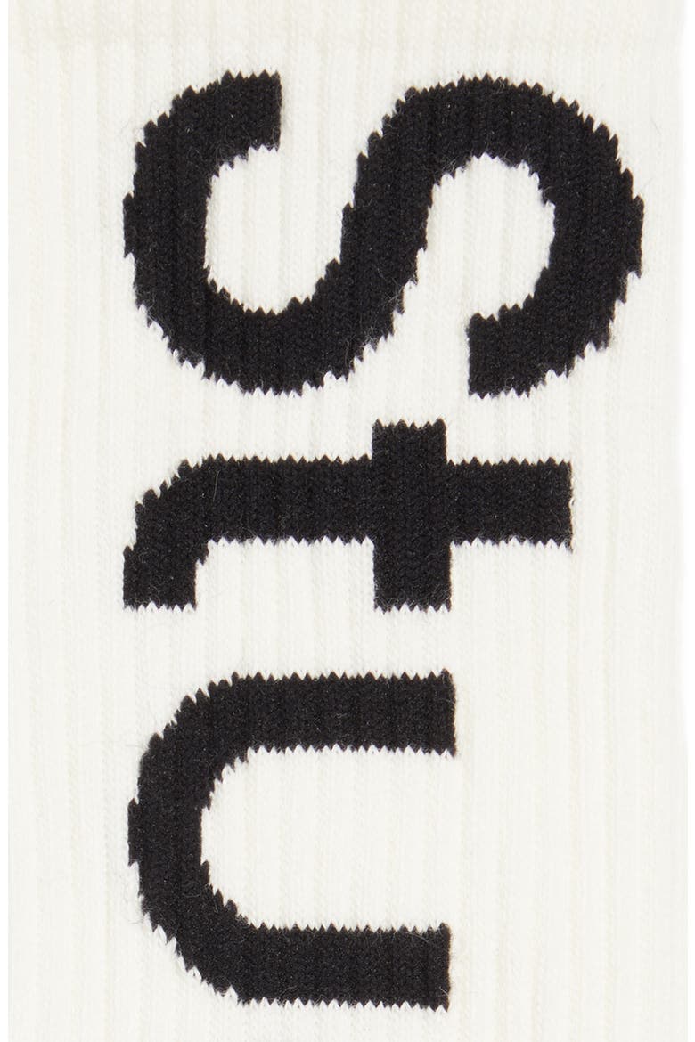 Studios Logo Socks, Alternate, color, OFF WHITE