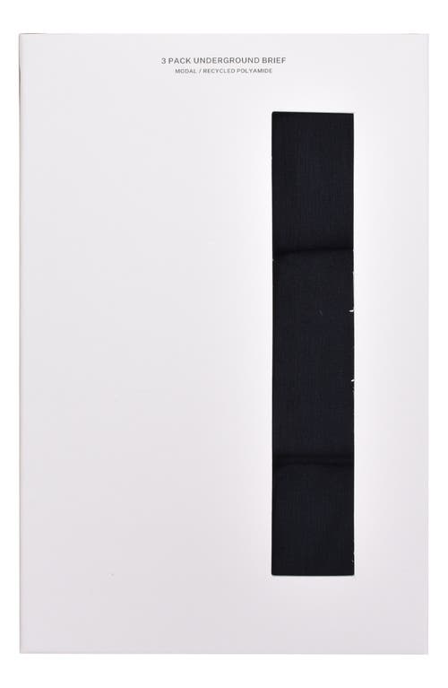 Allsaints 3-pack Contour Pouch Stretch Modal Blend Briefs In Black