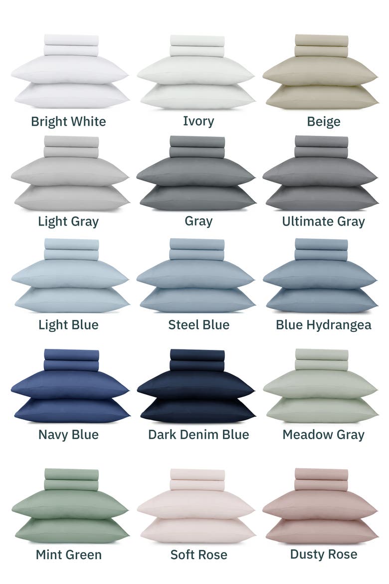 Signature Comfort 100% Egyptian Cotton Soft Sateen Sheet Set, Alternate, color, Grey