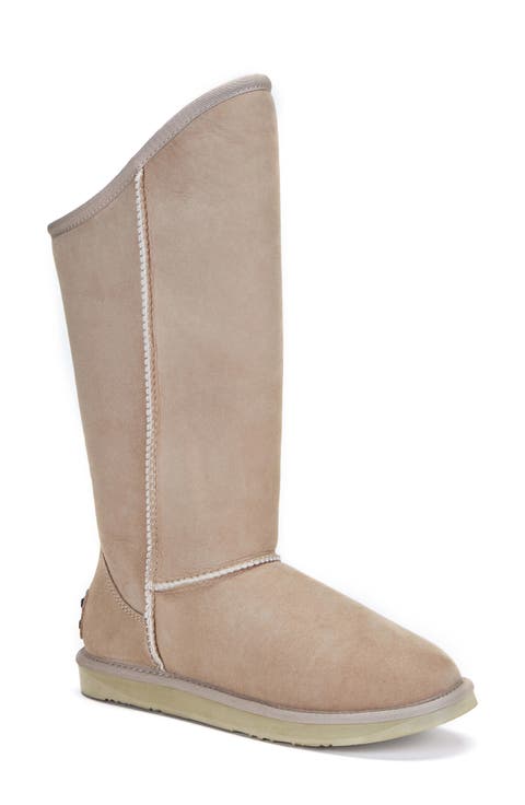 Cosy Genuine Shearling Tall Boot (Women) (Wide Calf)