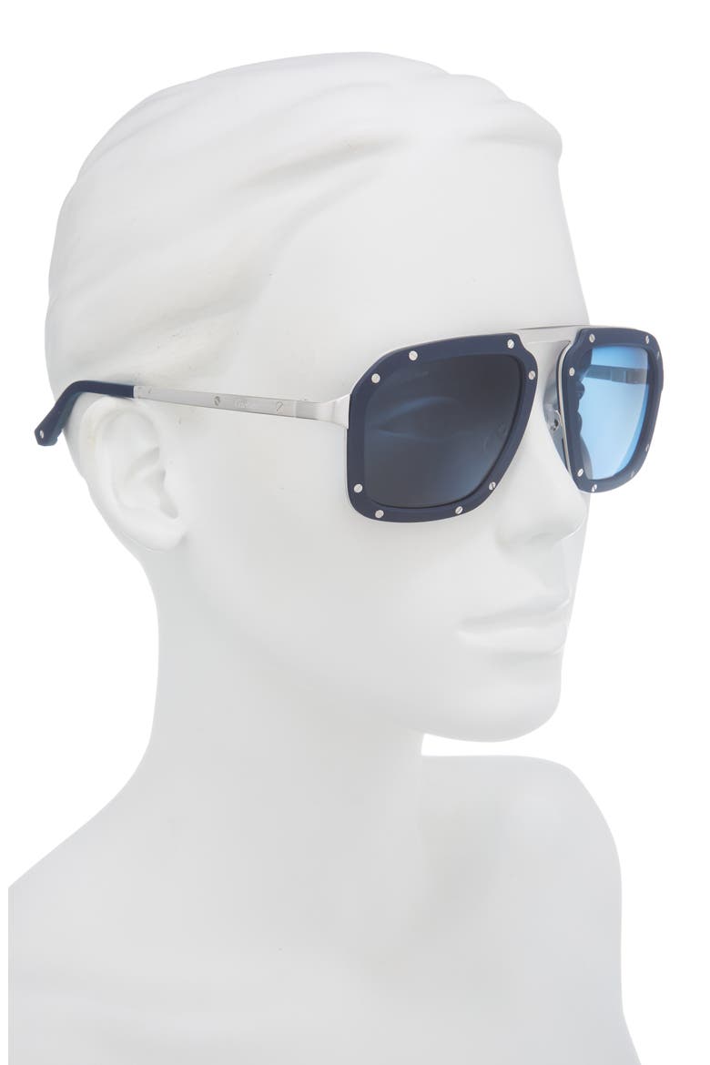 55mm Polarized Navigator Sunglasses, Alternate, color, BLUE