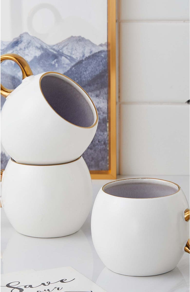 Stone Lain Josephine Porcelain 4-Piece Mug Set, Alternate, color, Lavender