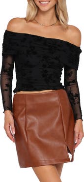 Petal & Pup Aerin Floral Off the Shoulder Lace Top