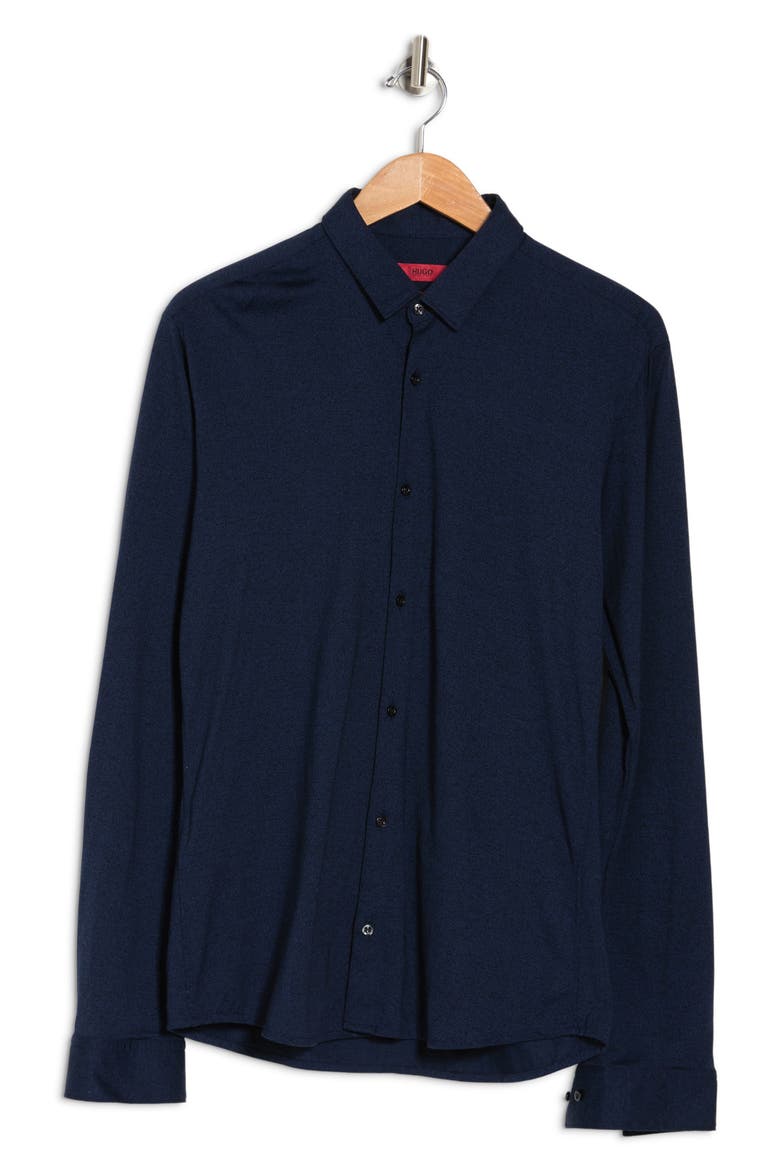 Hugo Boss Ero Slim Fit Shirt, Alternate, color, DARK BLUE