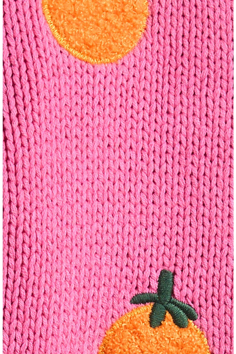 Tangerine Appliqué Cotton Blend Cardigan, Alternate, color, PINK