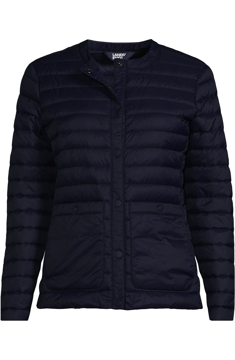 Lands' End Wanderweight Collarless Down Jacket, Alternate, color, 