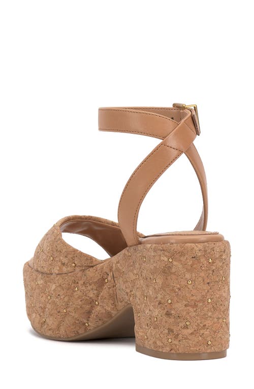 Vince Camuto Ellah Ankle Strap Platform Sandal In Natural