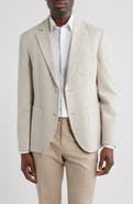 Nordstrom Henrik Trim Fit Tan Brushed Piqué Sport Coat