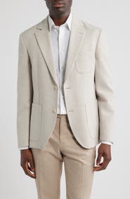 Nordstrom Henrik Trim Fit Tan Brushed Piqué Sport Coat