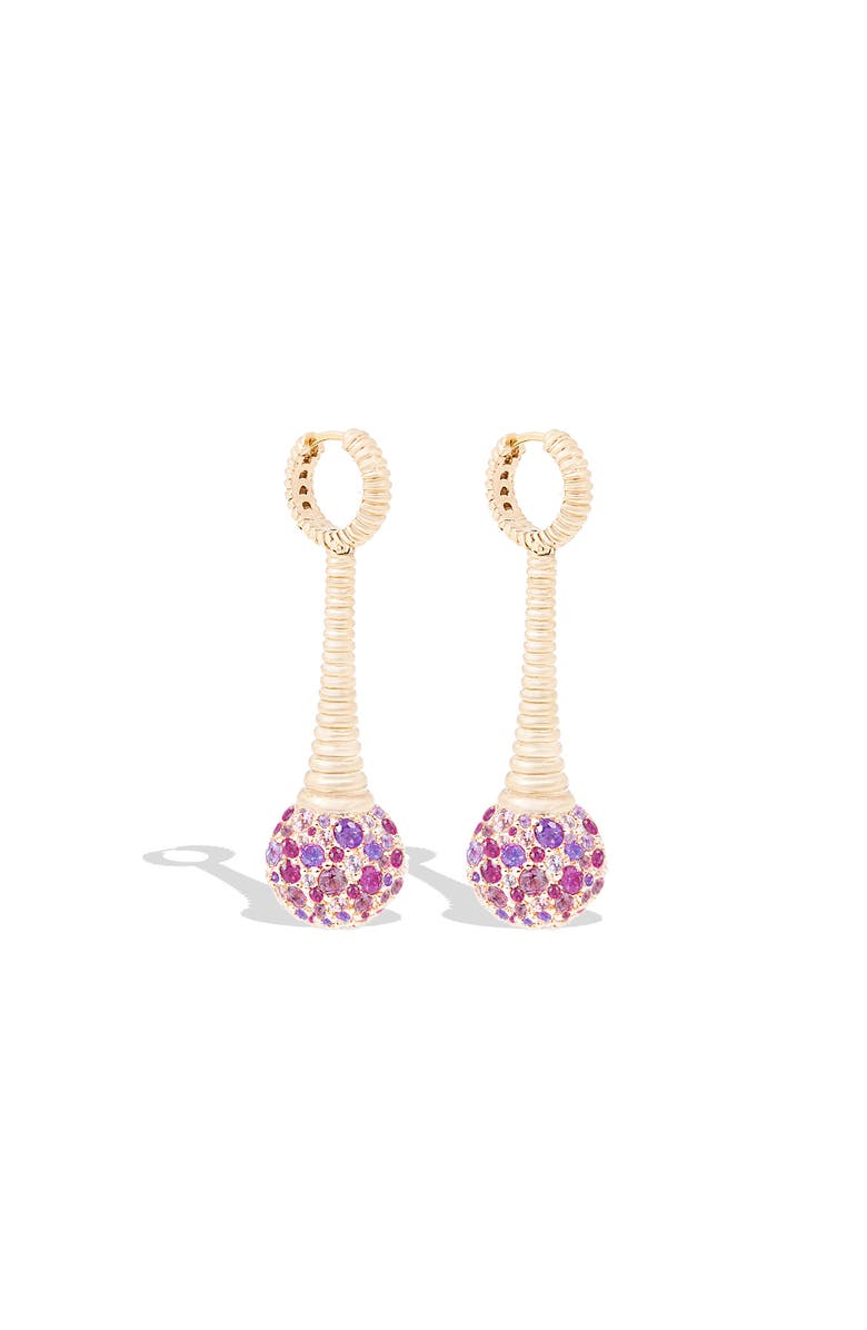 Campbell + Charlotte Revel Bobble Chandelier Earring, Alternate, color, Rhodolite Garnet, Amethyst