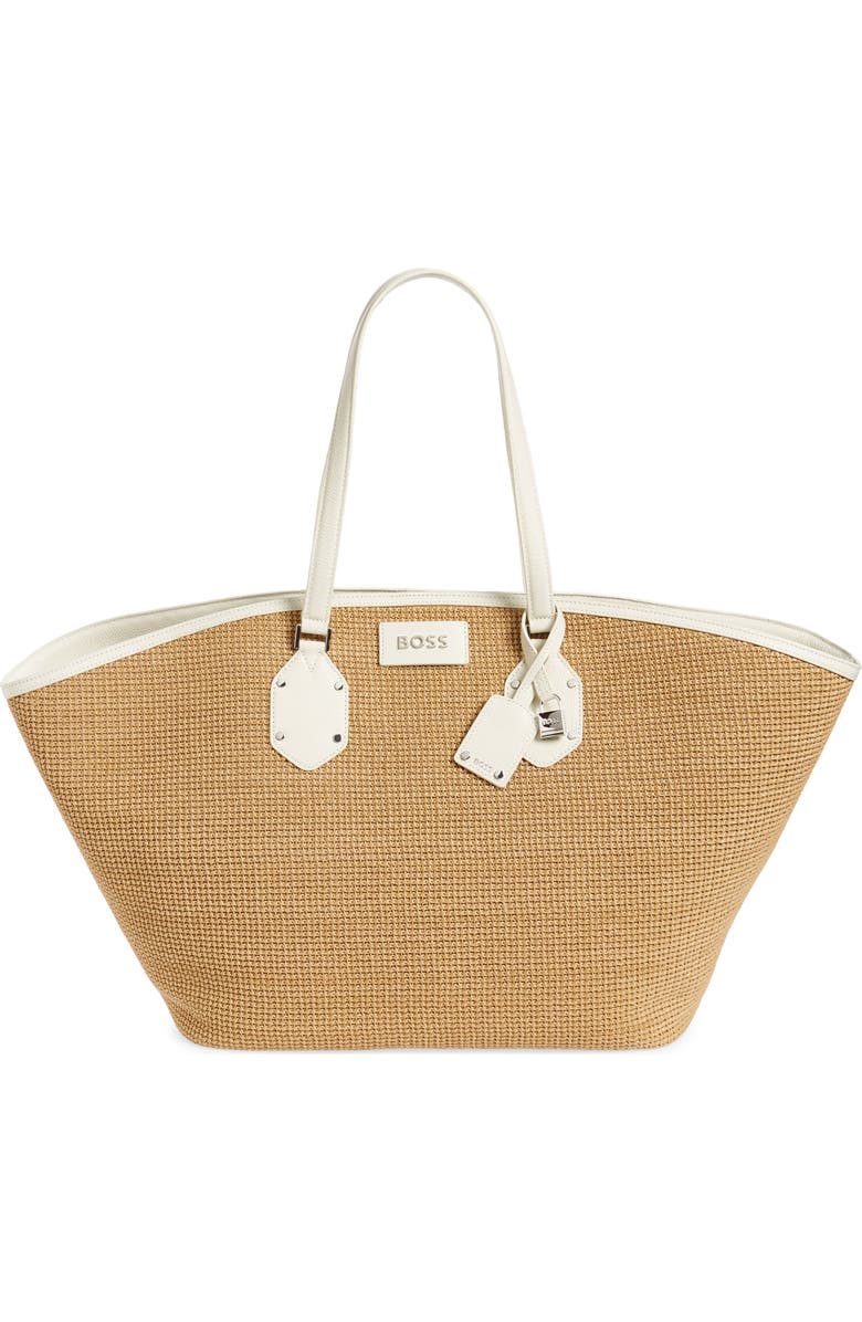BOSS Ivy Tote, Main, color, Open Wht