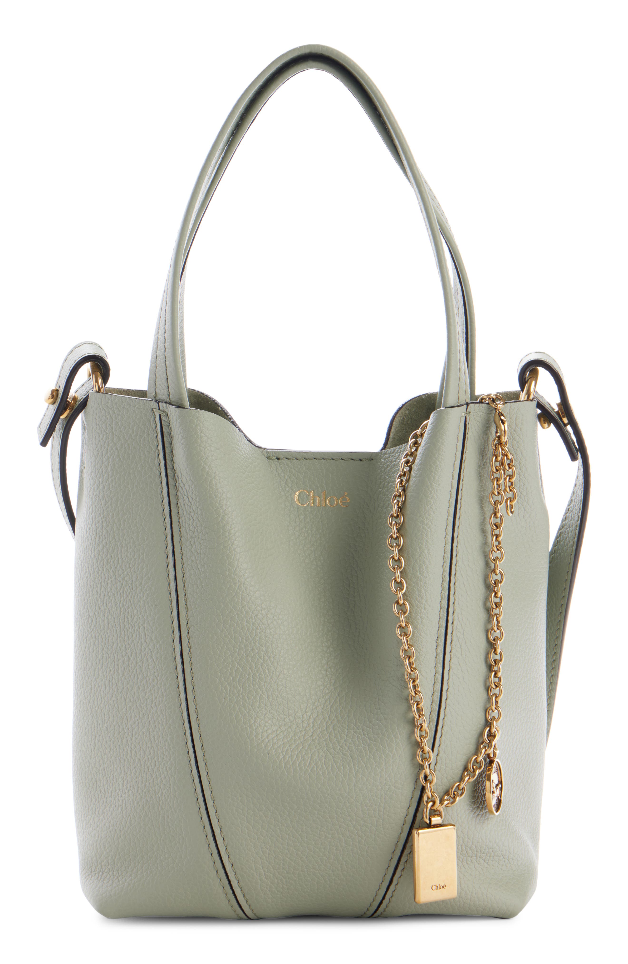 Small Spin Leather Crossbody Tote, Alternate, color, 38Y SEA GRASS
