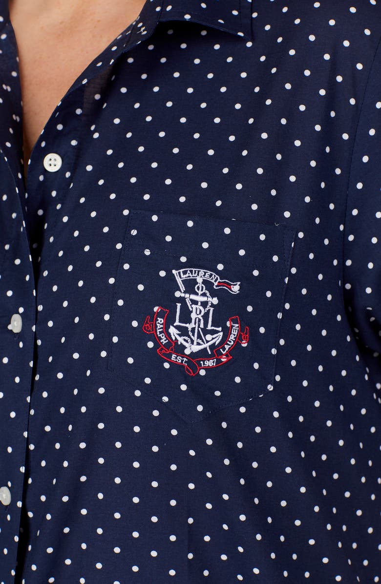Lauren Ralph Lauren Polka Dot Sleep Shirt, Alternate, color, 