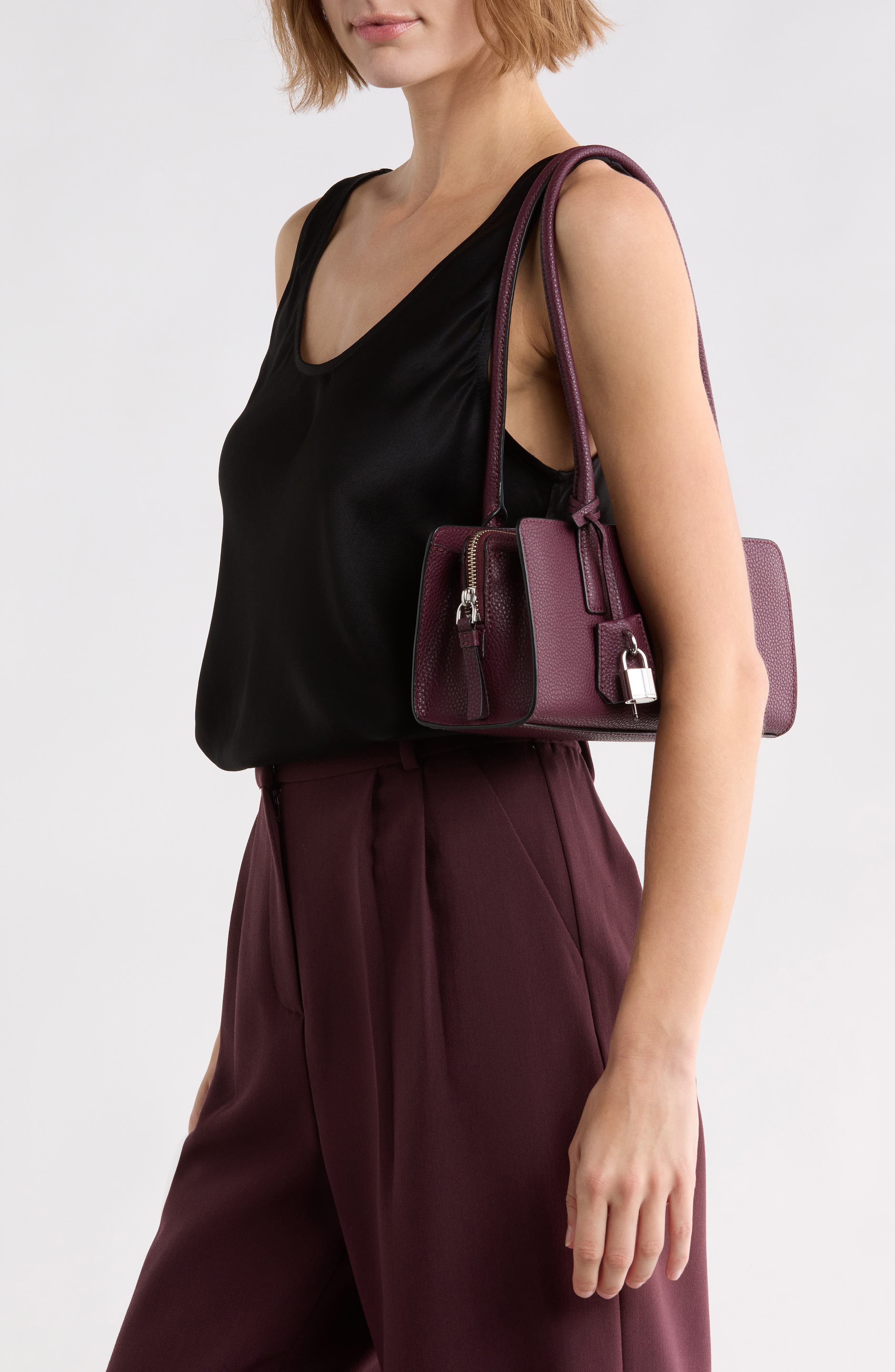 Bold Satchel Bag, Alternate, color, DARK PLUM