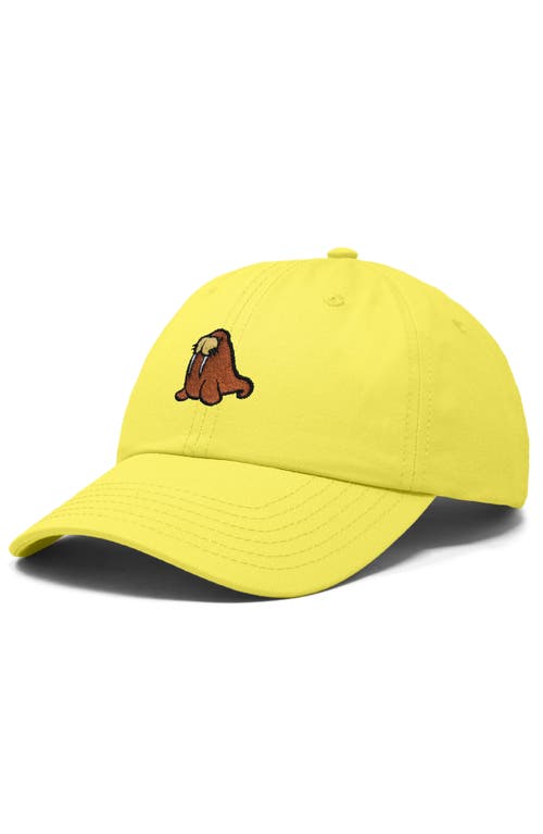Dalix Walrus Embroidered Outdoor Cap In Yellow