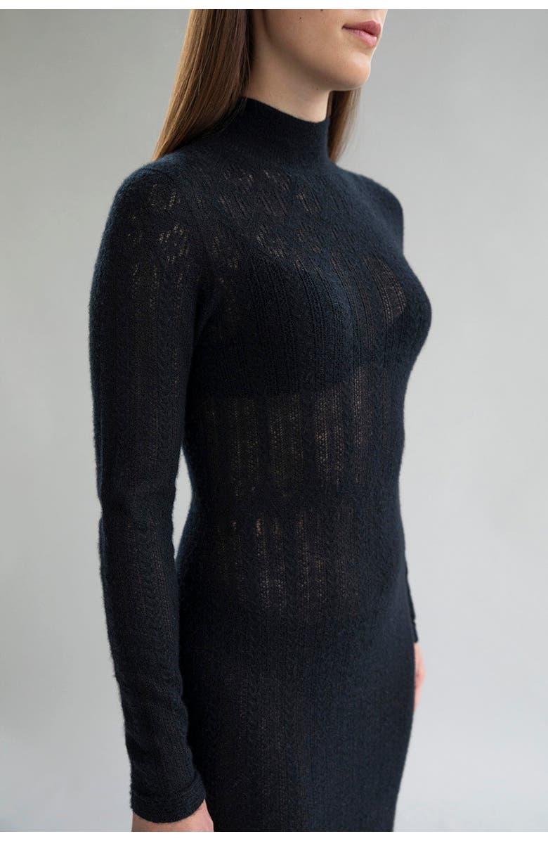 SSKEIN Margot Dress, Alternate, color, Black