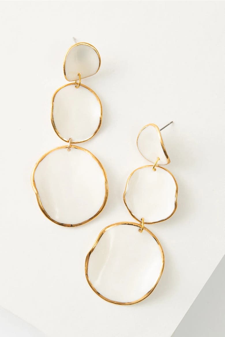 Stacked Spheres Earrings, Alternate, color, Blue Sage