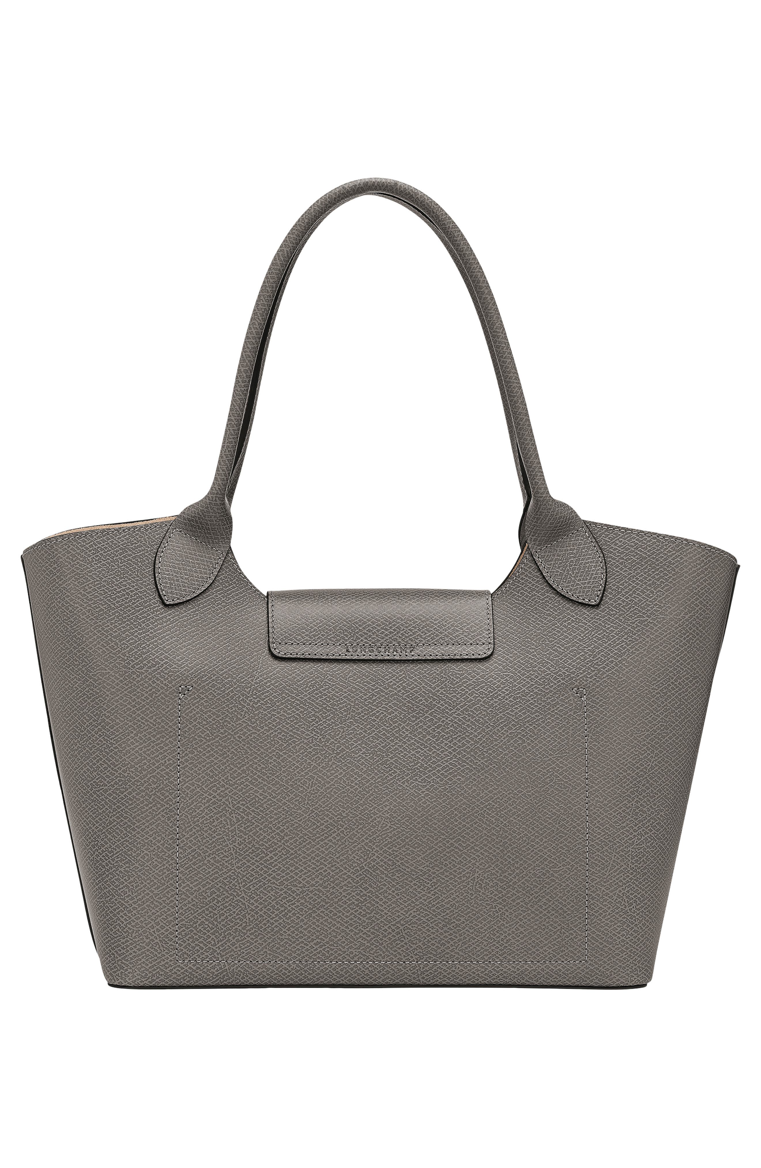 Longchamp Épure Leather Shoulder Tote, Alternate, color, Turtledove