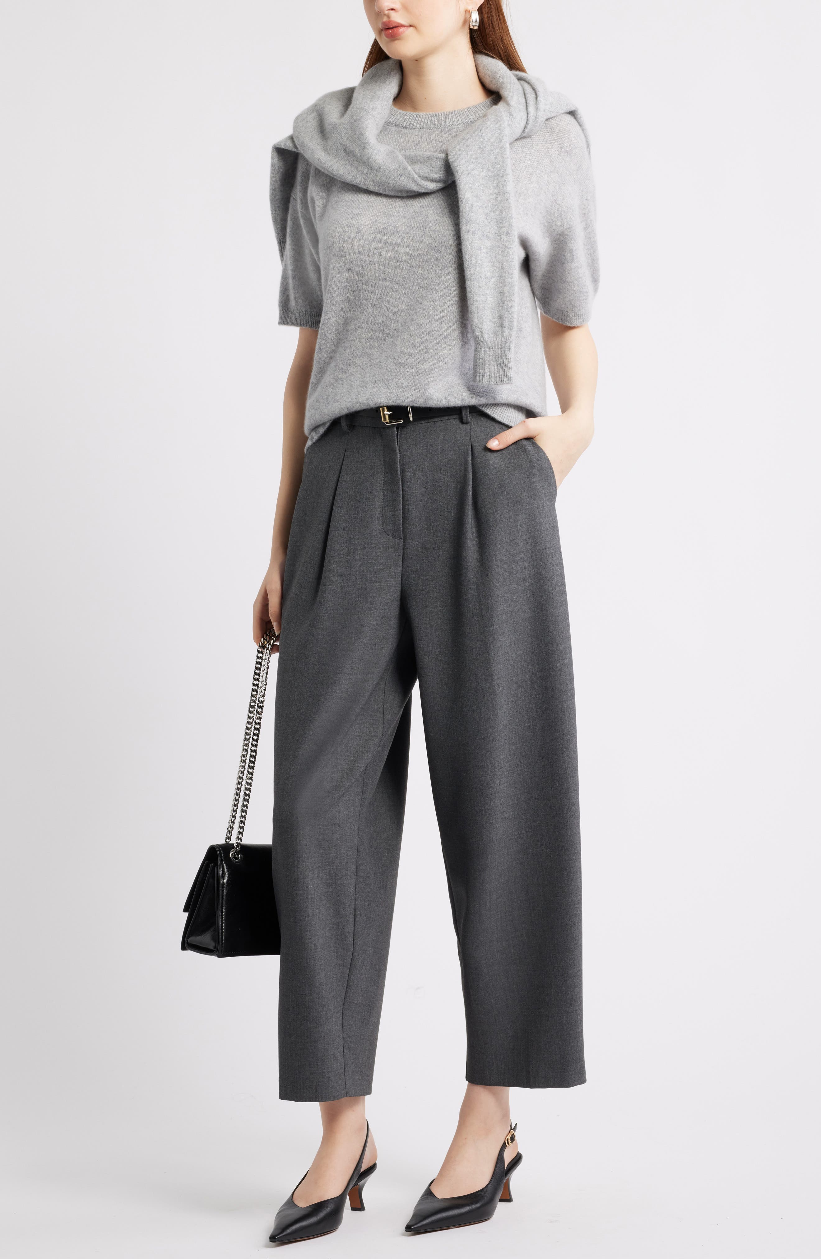 Short Sleeve Cashmere Sweater - image 4