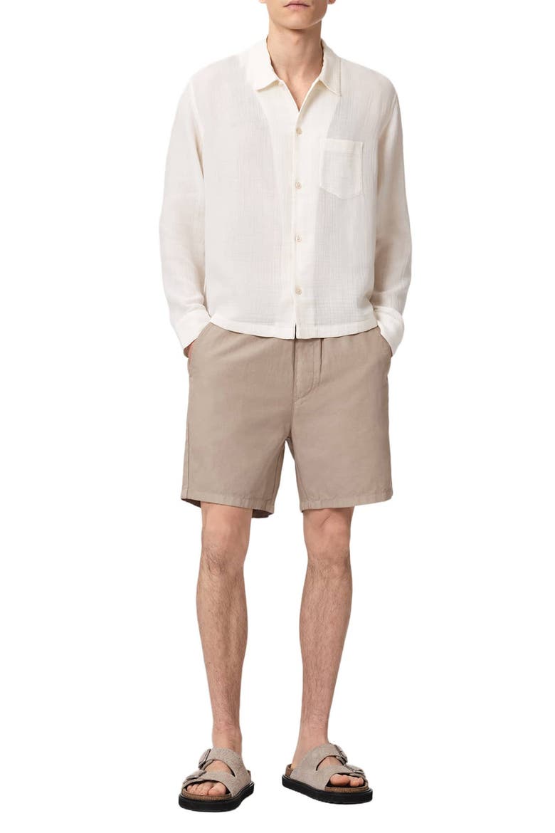 Bale Cotton & Lyocell Button-Up Shirt, Alternate, color, ECRU WHITE