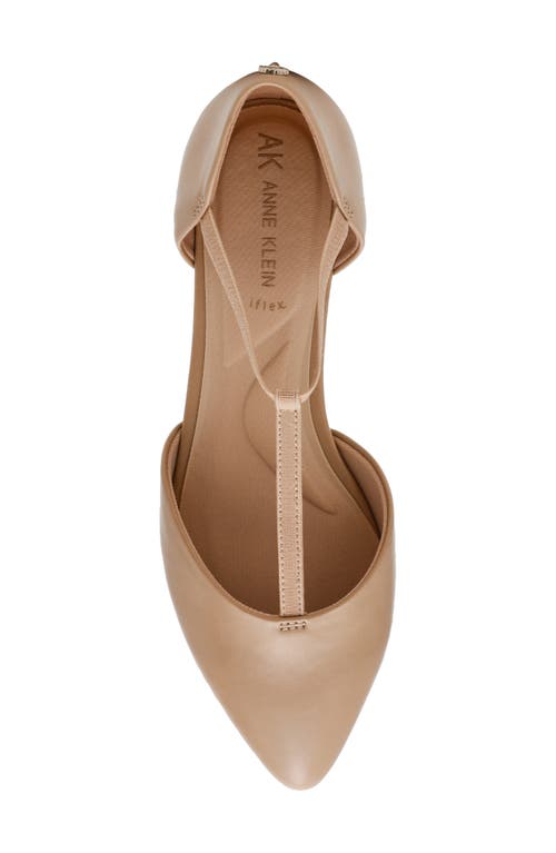 Anne Klein Okorie T-strap Flat In Biscotti Nappa