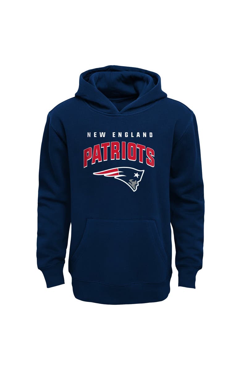 Outerstuff Preschool Navy New England Patriots Stadium Classic Pullover Hoodie, Main, color, 