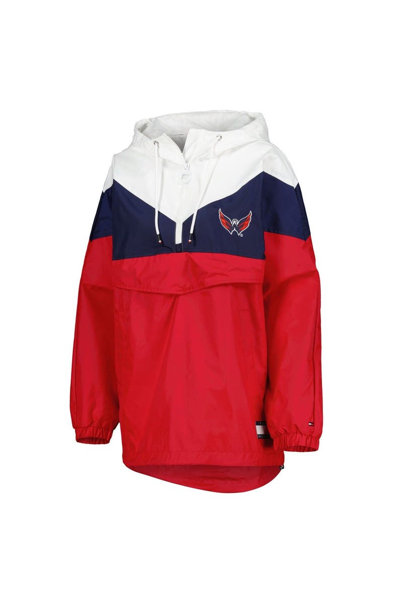 Tommy Hilfiger Women's Tommy Hilfiger Navy/Red Washington Capitals Staci Half-Zip Windbreaker Jacket, Alternate, color, Navy