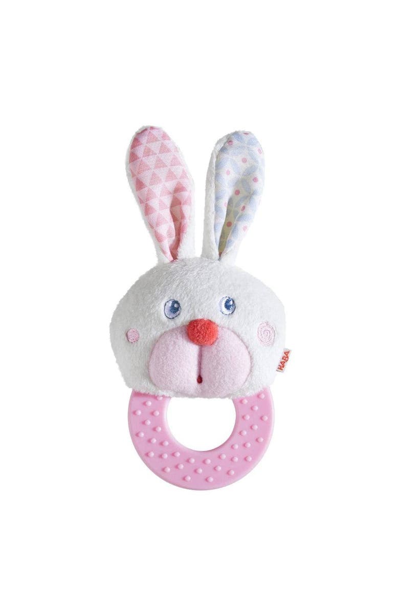 HABA Chomp Champ Bunny Teething Ring, Main, color, Multi
