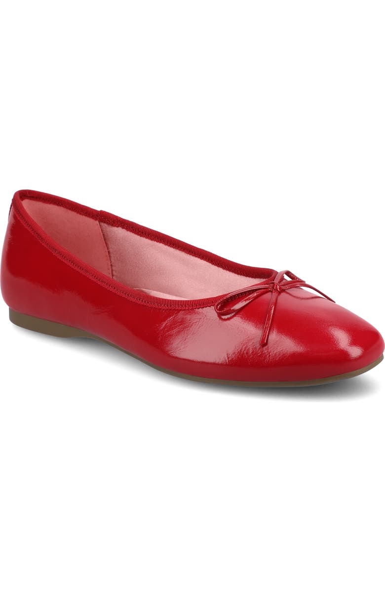 Birdies The Songbird Flat Patent Leather, Main, color, Red Patent