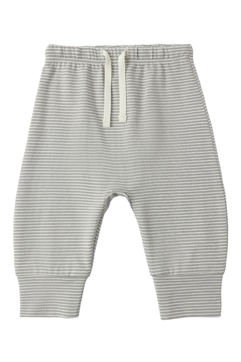 Kids' Stripe Drawstring Brushed Jersey Pants, Alternate, color, SAGE