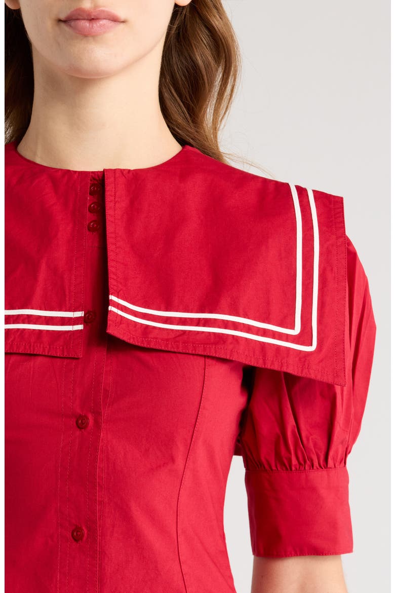 Keisha Organic Cotton Top, Alternate, color, RED
