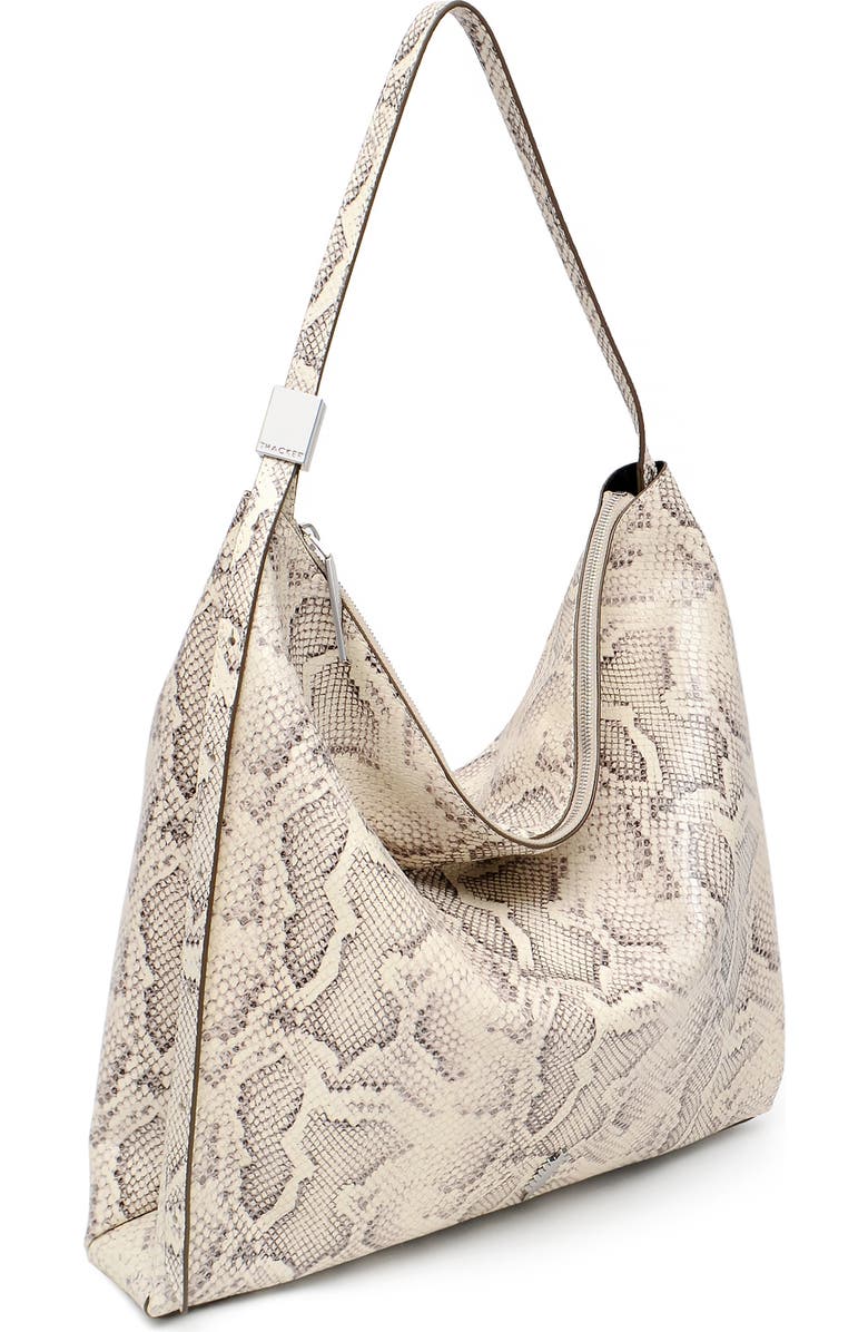 Thacker Gina Snakeskin Embossed Leather Shoulder Bag, Alternate, color,