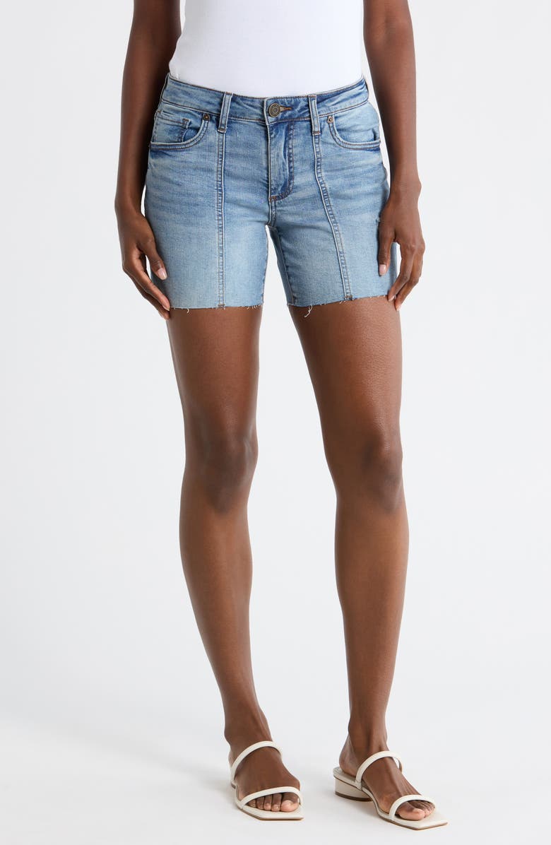 KUT from the Kloth Kity Raw Hem Denim Shorts, Main, color, Lisianthus