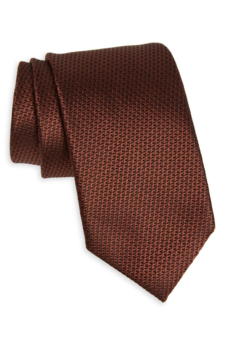 TOM FORD Two-Tone Basket Weave Silk Tie, Main, color, 