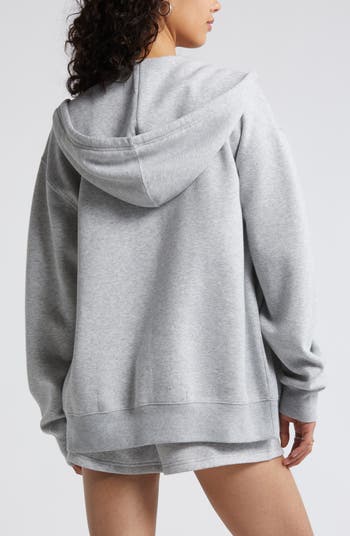 Oversize Zip Fleece Hoodie
