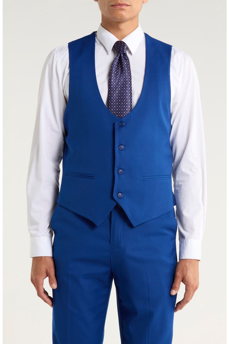 Stretch 3-Piece Suit, Alternate, color, INDIGO