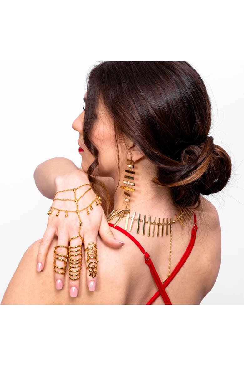 Waterfall Armour Ring in Gold Vermeil, Alternate, color, Gold Vermeil