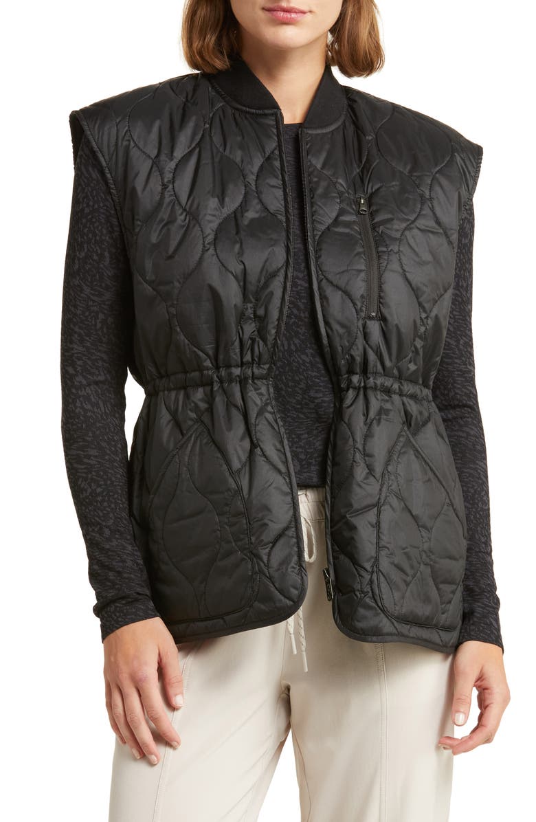 Zella Quilted Insulated Vest, Main, color,