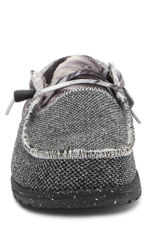 Hey Dude Wally Stretch Slip-on Shoe In Black/silver