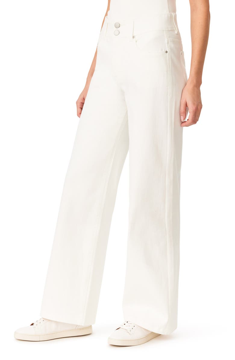 CURVE APPEAL Desk to Dinner 32-Inch High Rise Wide Leg Jeans, Alternate, color, Whisper White